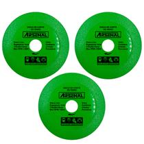 Kit 3 Discos P Cortar Vidro Porcelana 110mm Fino 1mm Arsenal Kit 3 Discos P Cortar Vidro Porcelana 110mm Fino 1mm Arsenal