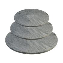 Kit 3 Discos para Assar Pizza em Pedra Sabão para Forno Elétrico Gás Carvão Lenha Industria São Jose Kit 3 Discos para Assar Pizza em Pedra Sabão para Forno Elétrico Gás Carvão Lenha Industria São Jose