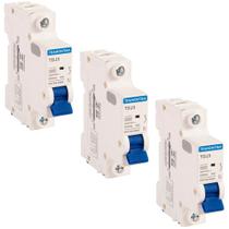 Kit 3 Disjuntor 63A Unipolar Tramontina TDJ3 Curva C 3kA Kit 3 Disjuntor 63A Unipolar Tramontina TDJ3 Curva C 3kA