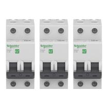 Kit 3 Disjuntor Schneider Mini Curva C 40a 3ka 220/380v Kit 3 Disjuntor Schneider Mini Curva C 40a 3ka 220/380v