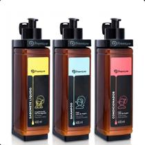 Kit 3 Dispenser de Parede Suporte Sabonete Shampoo Condicionador Banho Hotel Pousada Box 400ML Kit 3 Dispenser de Parede Suporte Sabonete Shampoo Condicionador Banho Hotel Pousada Box 400ML