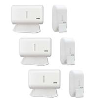 Kit 3 Dispenser Papel Toalha + 3 Saboneteira 400 Ml Compacto Urban Branco Premisse