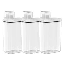Kit 3 Dispensers para Lavanderia 2,3 Litros Organizadores de Sabão/Amaciante Flow Ou