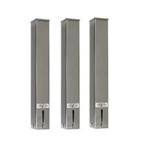 Kit 3 Dispensers Quadrado 50ml Inox