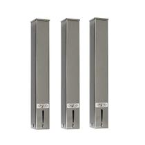 Kit 3 Dispensers Quadrado 50ml Inox Kit 3 Dispensers Quadrado 50ml Inox