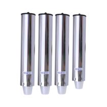 Kit 3 Dispensers Redondos 200ml Inox + 1 Dispenser Redondo 50ml Inox