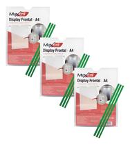 Kit 3 Display MAXCRIL Acrílico Expositor Recado A4 Parede - 10090013 Kit 3 Display MAXCRIL Acrílico Expositor Recado A4 Parede - 10090013