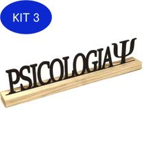 Kit 3 Display Profissão Psicologia - Placa Decoração Formatura - Moai Shop