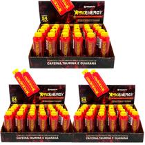 Kit 3 Display XProEnergy 72 flaconetes 20ml Suplemento Energia Cafeína Taurina e Guaraná Natunectar