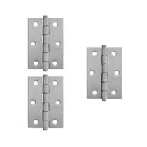 Kit 3 Dobradiça Em Aço 3x2.1/4cm Zincada Pacote MGM
