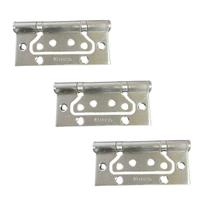 Kit 3 Dobradiça Inox Porta Sobrepor Inox Cromado 4x2,5mm Kit 3 Dobradiça Inox Porta Sobrepor Inox Cromado 4x2,5mm
