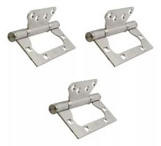 Kit 3 Dobradica Sobrepor c/ Rolamento Inox 30kg Pado