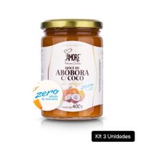 Kit 3 Doce de Abóbora c/ Coco Zero Açúcar RB Amore 400g