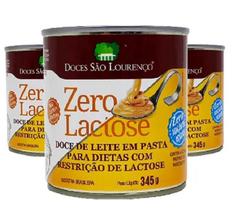 Kit 3 Doce De Leite Zero Lac Zero Açucar S Lourenço 330G Kit 3 Doce De Leite Zero Lac Zero Açucar S Lourenço 330G