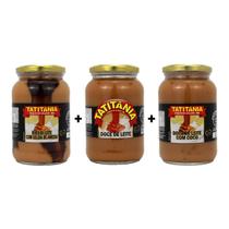 Kit 3 doce Leite Mineiro Sabores Coco, Ameixa e Puro 680g