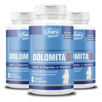Kit 3 Dolomita com Vitamina D 60 cápsulas Unilife