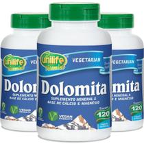 Kit 3 Dolomita Unilife 120 cápsulas