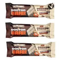 Kit 3 Dr Peanut Barra Doctor Wafer Cookies & Cream 25g 6g Proteina Zero Açúcar Kit 3 Dr Peanut Barra Doctor Wafer Cookies & Cream 25g 6g Proteina Zero Açúcar