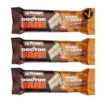 Kit 3 Dr Peanut Barra Doctor Wafer Doce de Leite 25g 6g Proteina Zero Açúcar