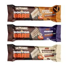 Kit 3 Dr Peanut Barrs Doctor Wafer Avelã Cookies Doce de Leite 25g Sem Açúcar Snack