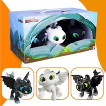 Kit 3 Dragões Eclipse Dawn Dusk Como Treinar Seu Dragão Puppe
