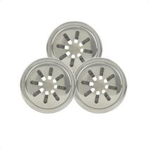 Kit 3 Drenos Lateral Parede Anti Turbilhão Pratique Inox 50mm