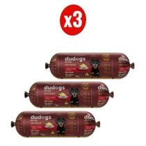 Kit 3 Dudogs Mr Chef Tradicional Ração Semi Úmida para Cães 1Kg FVO