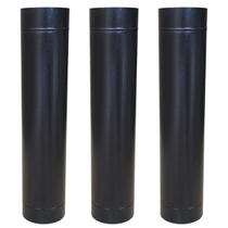 Kit 3 Duto 5 Preto 60cm Chaminé Churrasqueira Qualidade