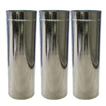 Kit 3 Duto 8 Galvanizado 60cm Chaminé Churrasqueira Qualida