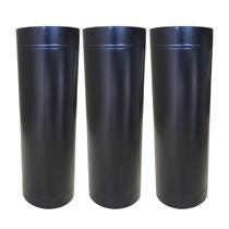 Kit 3 Duto 8 Preto 60cm Chaminé Churrasqueira Resistente