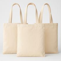 Kit 3 Ecobags Lisas Algodão Cru Bolsa Sacola Ecológica Grande 40x35 Bolsa Praia Tote Bag REC store