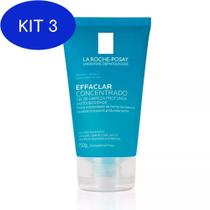 Kit 3 Effaclar gel limpeza facial 150g anti-oleosidade