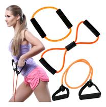 Kit 3 Elástico Extensor Treino Academia E Exercícios Em Casa