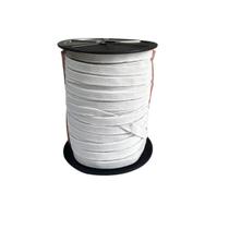 Kit 3 Elásticos chato Número 12 de 0.7mm Branco de 50m