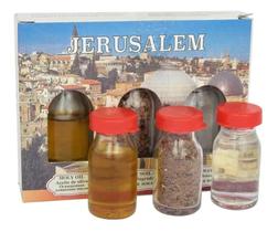 Kit 3 Elementos Terra Santa Jerusalém - Água, Terra, Óleo