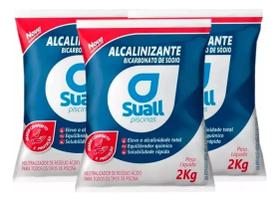 Kit 3 Elevador De Alcalinidade Bicarbonato De Sódio Piscina SUALL Kit 3 Elevador De Alcalinidade Bicarbonato De Sódio Piscina SUALL