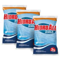 Kit 3 Elevador De Alcalinidade Para Piscinas 2kg Hidroall Kit 3 Elevador De Alcalinidade Para Piscinas 2kg Hidroall