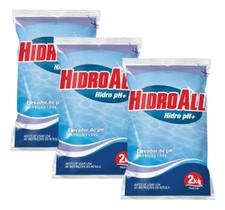 Kit 3 Elevador De Ph Barrilha Leve Para Agua De Piscinas 2kg