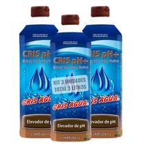 Kit 3 Elevador de Ph Cris Agua 1 Litro Para Piscina Liquido Regulador Aumentar Subir Ph Mais Tratamento Kit 3 Elevador de Ph Cris Agua 1 Litro Para Piscina Liquido Regulador Aumentar Subir Ph Mais Tratamento