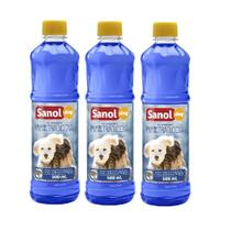 Kit 3 Eliminador de Odores Tradicional Sanol Dog 500ml
