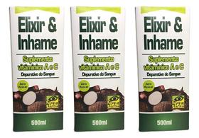 Kit 3 Elixir E Inhame Com Vitamina A E C Natural 500Ml