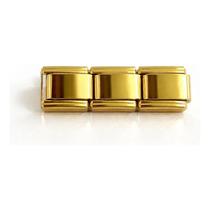 Kit 3 Elos Extensor Pulseira Italiana Aço Inoxidável Steel Kit 3 Elos Extensor Pulseira Italiana Aço Inoxidável Steel