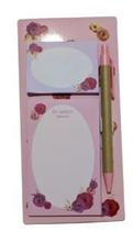 Kit 3 em 1 bloco adesivo floral use e decore com caneta e imã de fixação fwb
