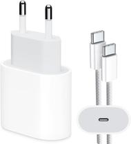 Kit 3 em 1 - Cabo + Carregador + Fone de ouvido tipo C - Compativel com iPhone 15 - Snaw