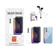 Kit 3 em 1 Capa + Película Privativa + Fone para Samsung Galaxy A54 - MBOX