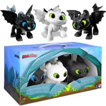 Kit 3 em 1 Dusk Down Eclipse Brinquedo Dragões Articulados