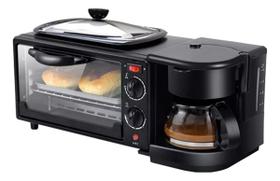 Kit 3 Em 1 Forno Cafeteira Assadeira Grill Eletrico