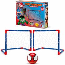Kit 3 em 1 Futebol 2 Traves Golzinhos com Bola de Espuma Super Heróis Aranha Spider Kit 3 em 1 Futebol 2 Traves Golzinhos com Bola de Espuma Super Heróis Aranha Spider