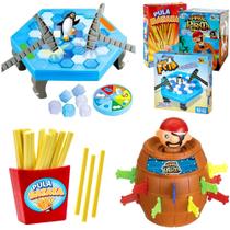 Kit 3 em 1 Jogos Pinguim Numa Fria Pula Pirata Barril Pirata Kit 3 em 1 Jogos Pinguim Numa Fria Pula Pirata Barril Pirata