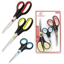 Kit 3 em 1 Kapbom Tesouras com 3 tamanhos variados KA-1321